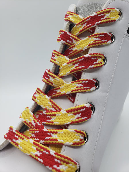 Premium Sport Laces - Gold, Red and White