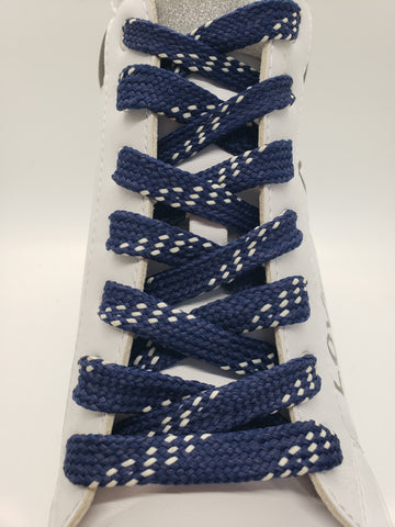 Premium Sport Laces - Navy with Cream Accents