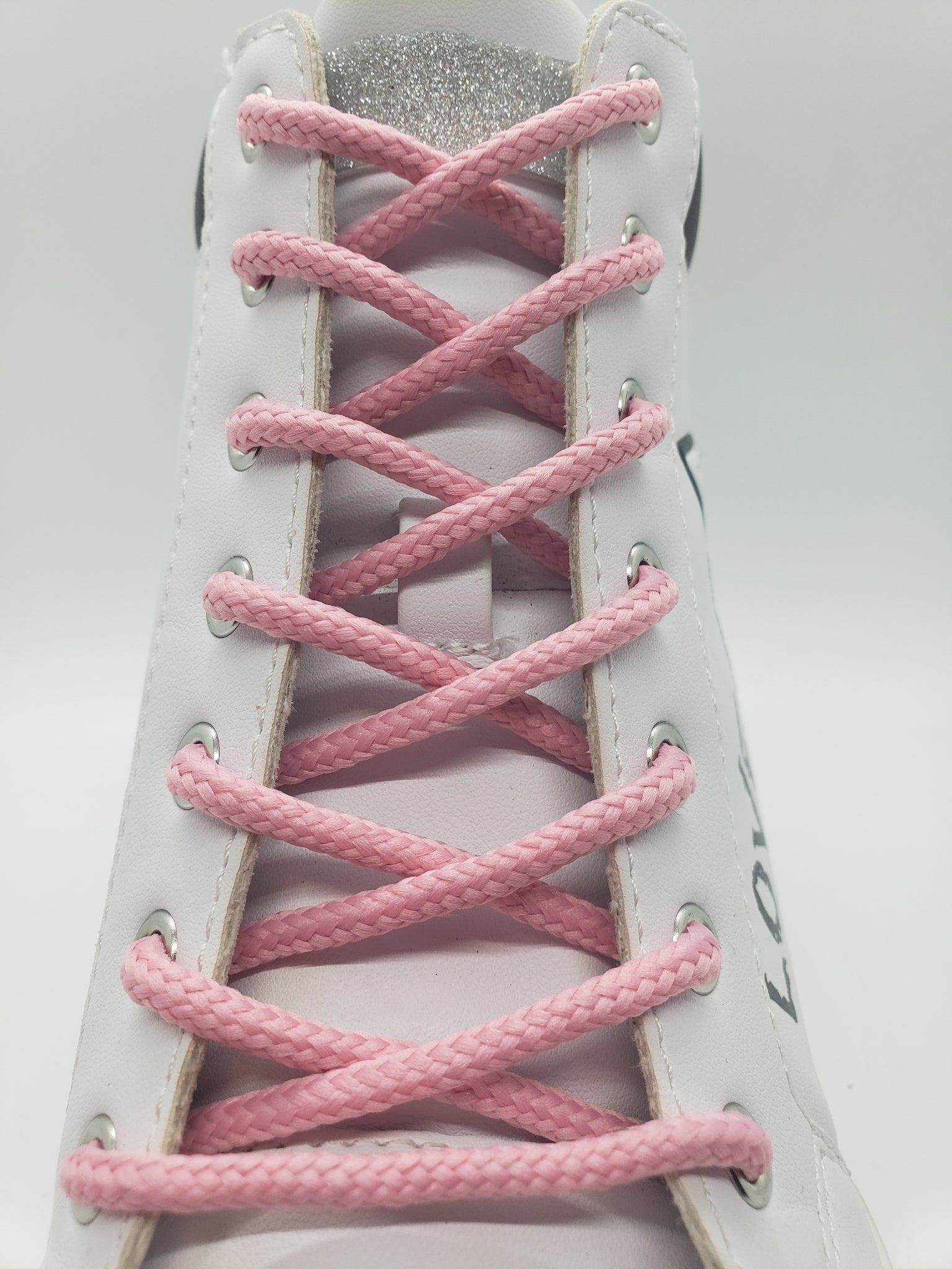 pink dress shoe laces Pink Boot Laces Round Waxed Cotton