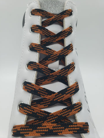 Flat Dress Shoelaces - Black and Copper