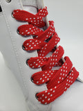 Premium Sport Laces - Red with White Accents