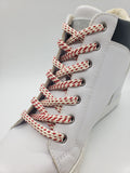 Hybrid Shoelaces - Cream with Red Accents