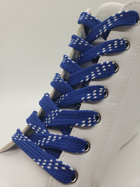 Premium Sport Laces - Royal Blue with White  Accents