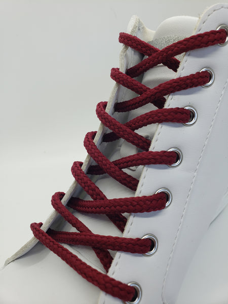 Round Solid Shoelaces - Maroon