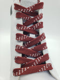 Premium Sport Laces - Maroon with White  Accents