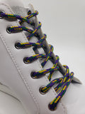 Round Mardi Gras Shoelaces - Purple, Green and Gold