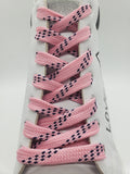 Premium Sport Laces - Light Pink with Navy Accents