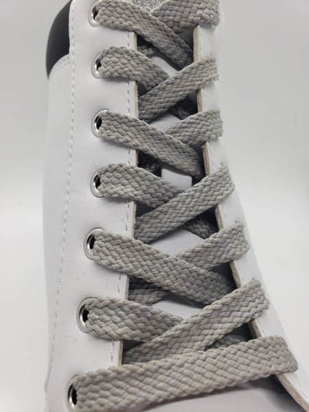 Flat Solid Shoelaces - Light Gray