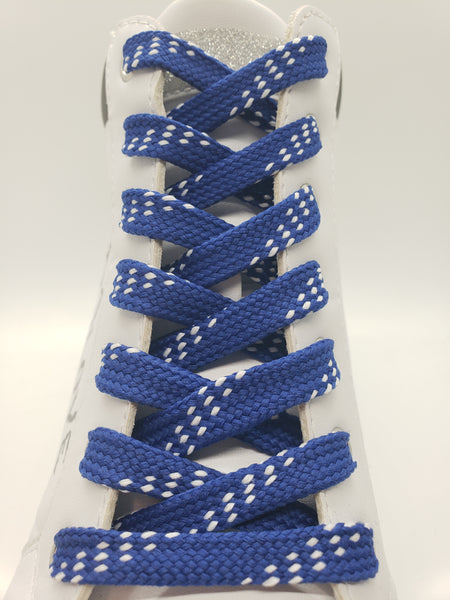 Premium Sport Laces - Royal Blue with White  Accents