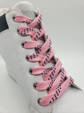 Premium Sport Laces - Light Pink with Navy Accents