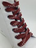 Premium Sport Laces - Maroon with White  Accents