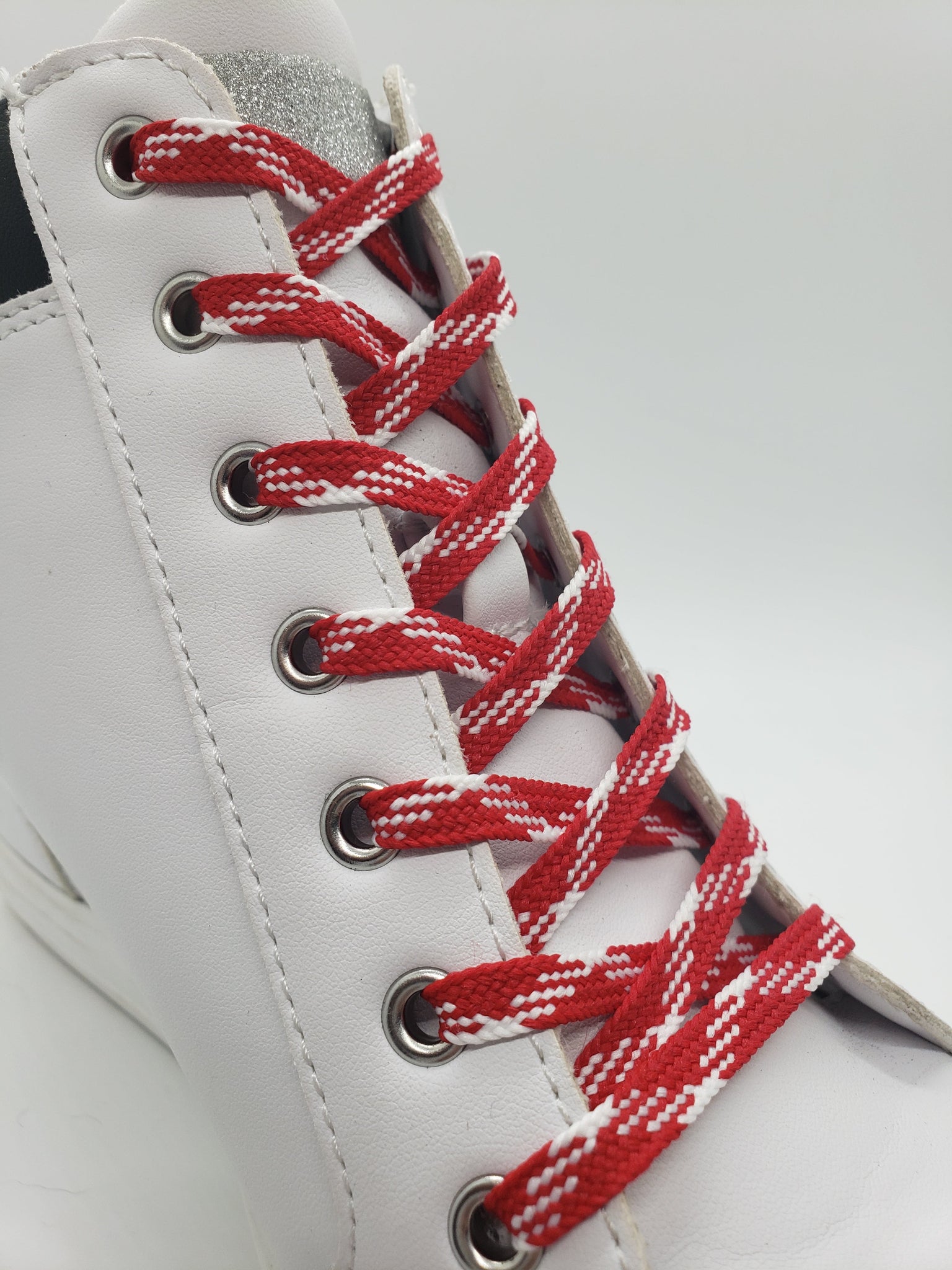 red dress shoe laces Waxed Cotton 1/4" Flat Dress Laces - Red (2 Pair Pack) Shoelaces