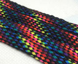 Flat Rainbow Shoelaces - Dark
