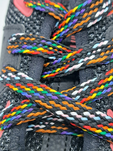 Flat Pride Shoelaces - LGBTQ+ Flag Colors