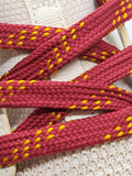 Premium Sport Laces - Crimson with Gold Accents