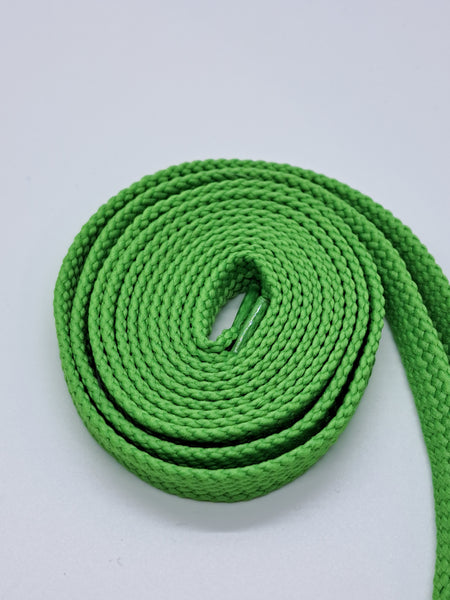 Flat Solid Shoelaces - Neon Green