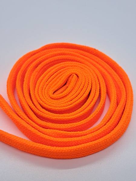 Flat Solid Shoelaces - Neon Orange