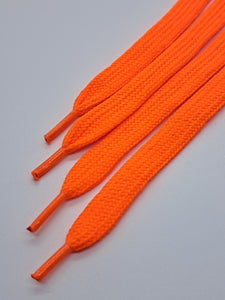 Flat Solid Shoelaces - Neon Orange