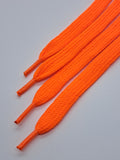 Flat Solid Shoelaces - Neon Orange