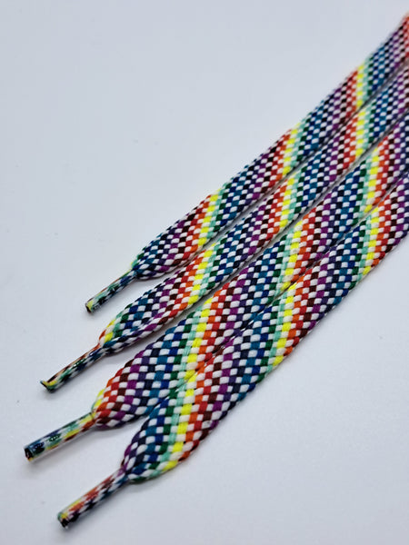 Flat Rainbow Shoelaces - Light