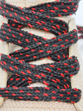 Mid Width Shoelaces - Black with Red Dots