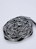 Flat Argyle Shoelaces - Black and White