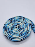 Wide Ocean Sky Shoelaces - Blue, Light Blue and White