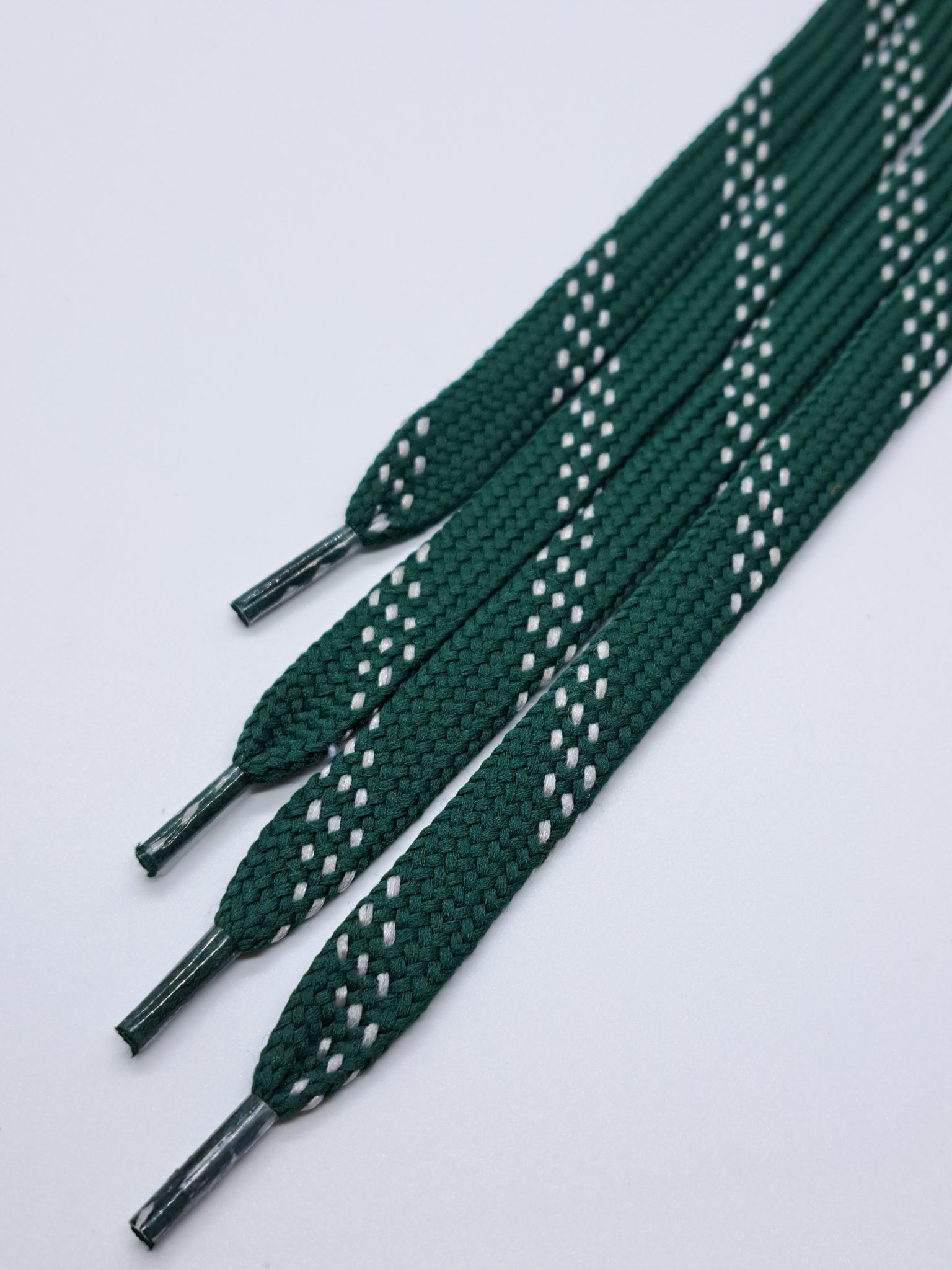 Premium Sport Laces - Forest Green with Silver Accents
