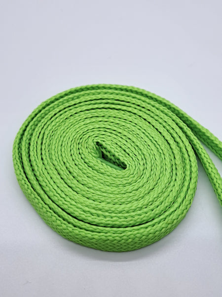 Flat Solid Shoelaces - Lime Green