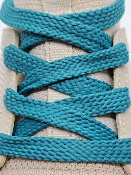 Flat Solid Shoelaces - Teal