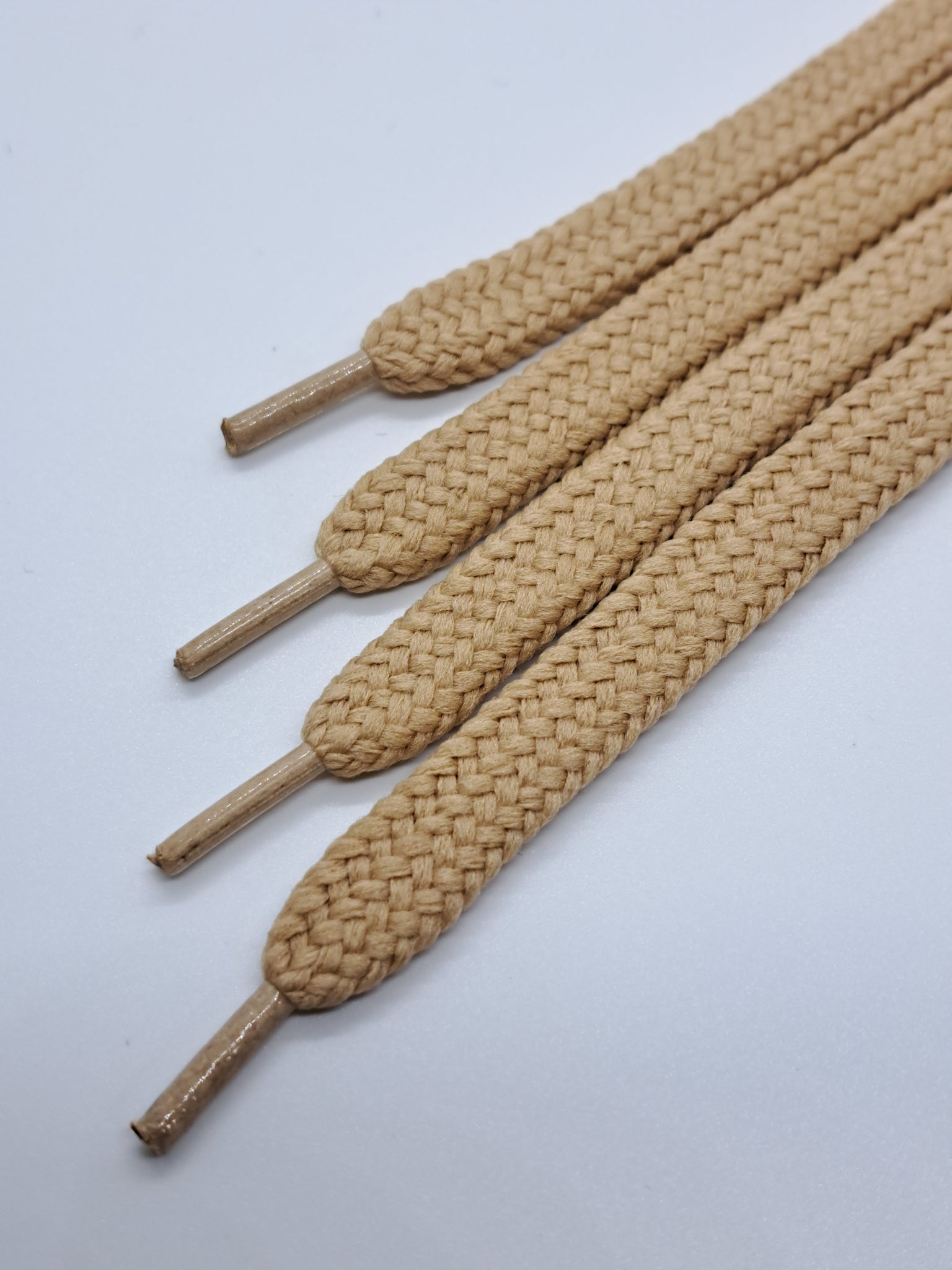 Flat Solid Shoelaces - Tan