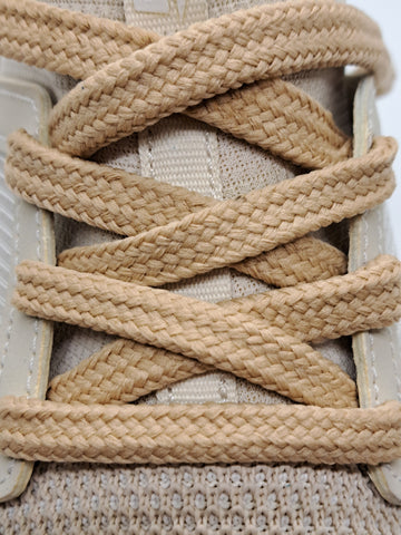 Flat Solid Shoelaces - Tan