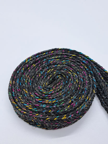 Wide Sparkle Shoelaces - Black