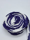 Wide Multi-Color Shoelaces -Purple and White