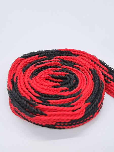 Wide Multi-Color Shoelaces - Red and Black