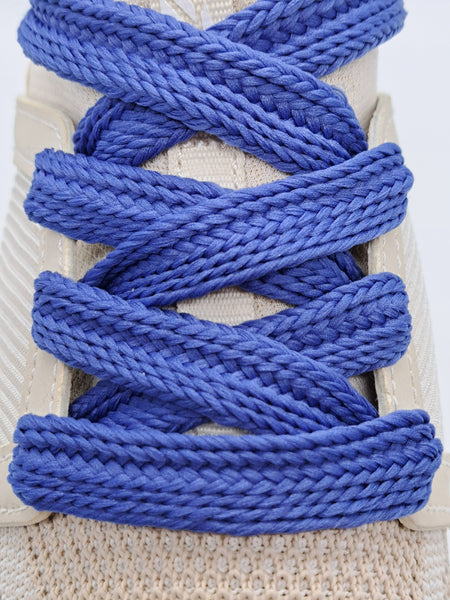 Wide Solid Shoelaces - Royal Blue