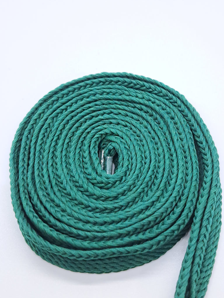 Wide Solid Shoelaces - Forest Green â The Shoe Lace Factory