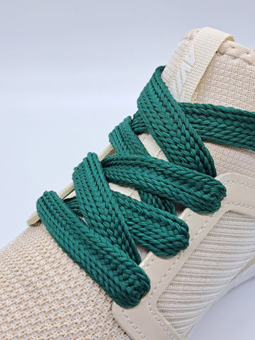 Wide Solid Shoelaces - Forest Green