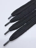 Wide Solid Shoelaces - Black