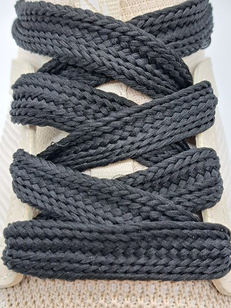 Wide Solid Shoelaces - Black
