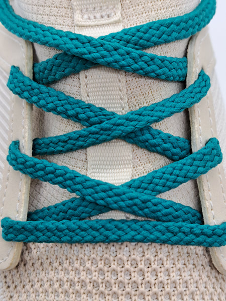 Narrow Flat Shoelaces - Teal