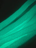 Flat Glow in the Dark Shoelaces - White