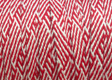 Flat Herringbone Shoelaces - Red and White