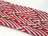 Flat Herringbone Shoelaces - Red and White