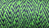 Flat Herringbone Shoelaces - Green and Blue