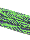 Flat Herringbone Shoelaces - Green and Blue