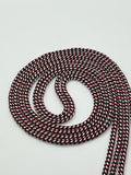 Round Chevron Shoelaces - Black, Red and White