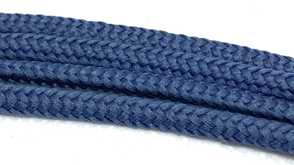 Round Solid Shoelaces - Denim Blue