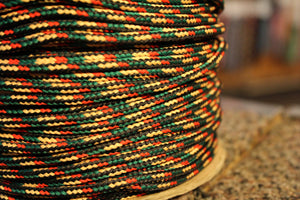 Round Multi-Color Shoelaces - Yellow, Green, Red and Black