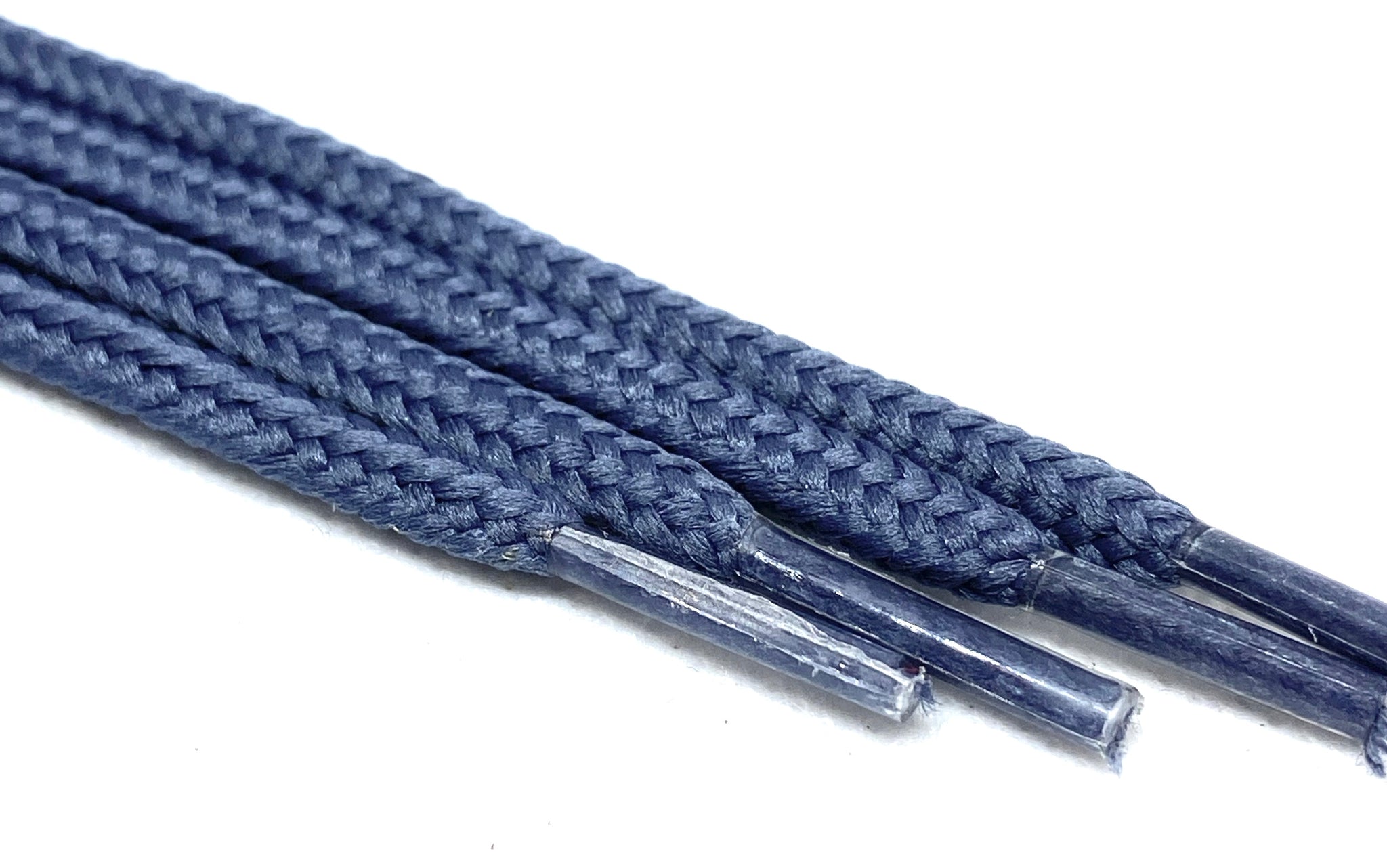 Round Solid Shoelaces - Denim Blue